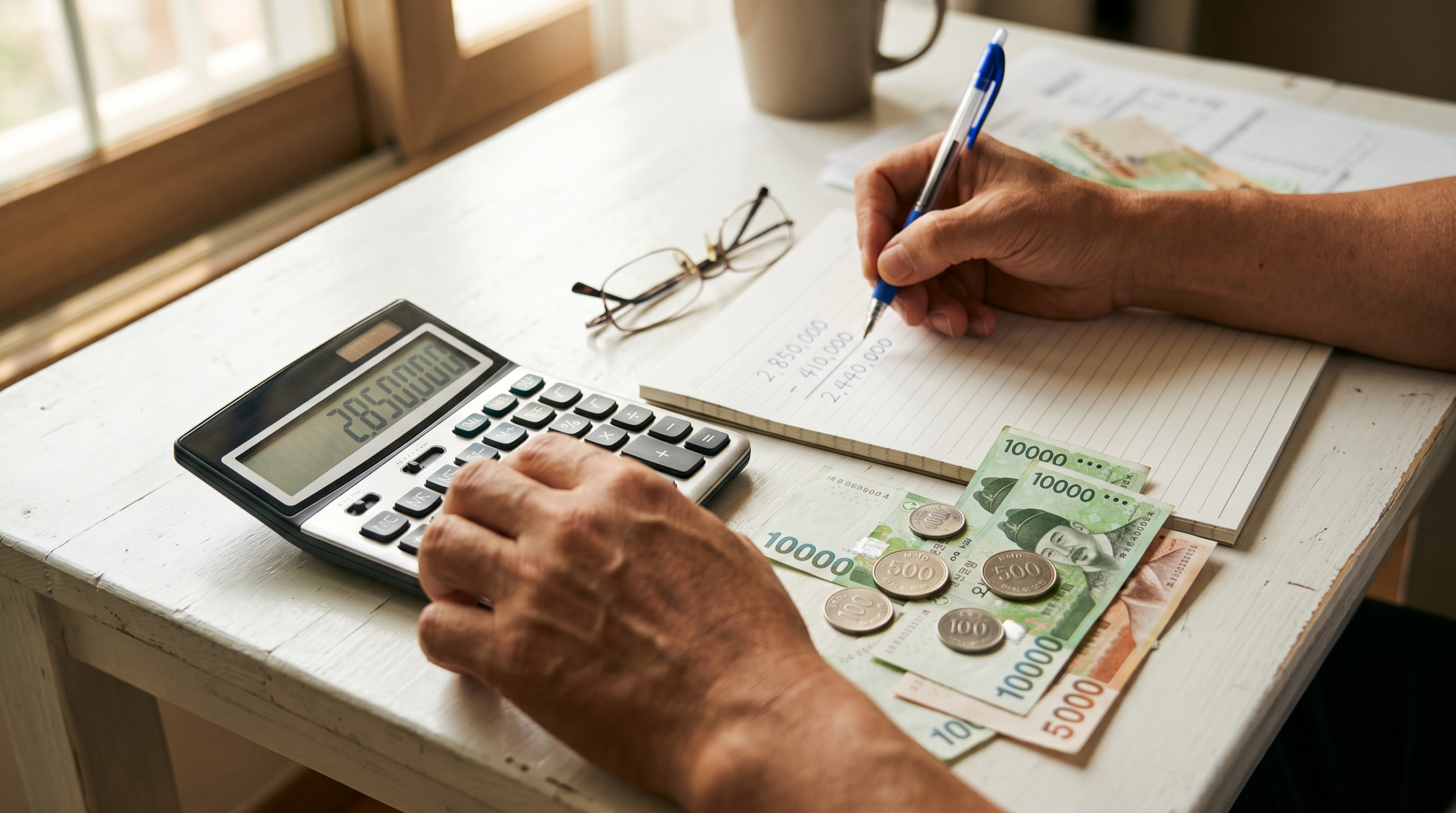 2026 연봉 인상률 추이를 나타내는 상승 그래프가 표시된 모니터 화면